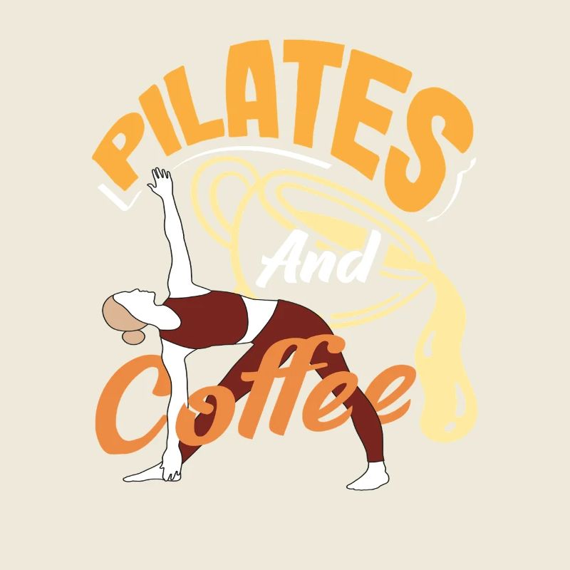 Pilates and coffee for morning routine