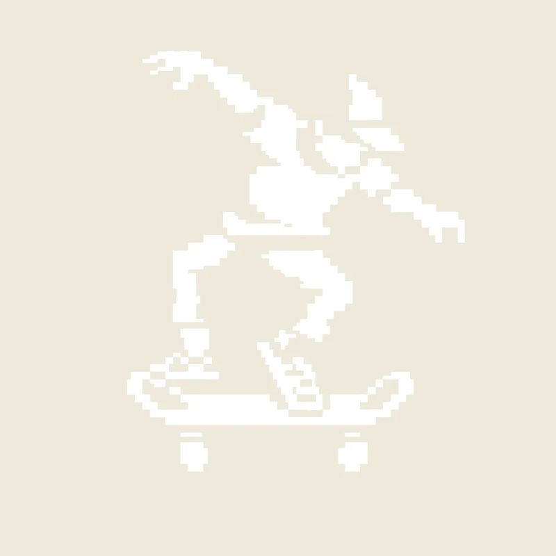 Skateboarder Pixel Grafik