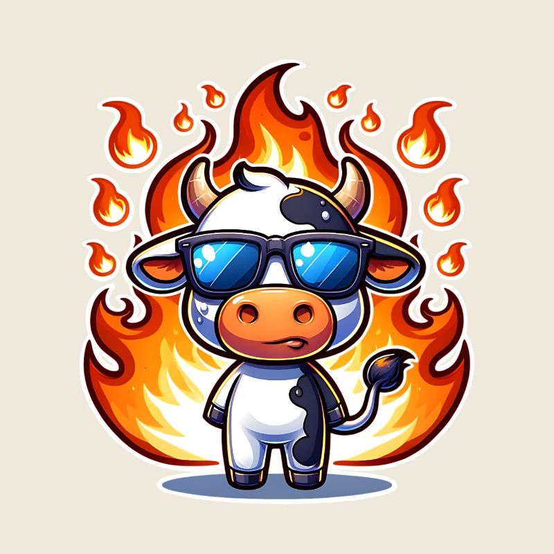 Flammes du feu de vache