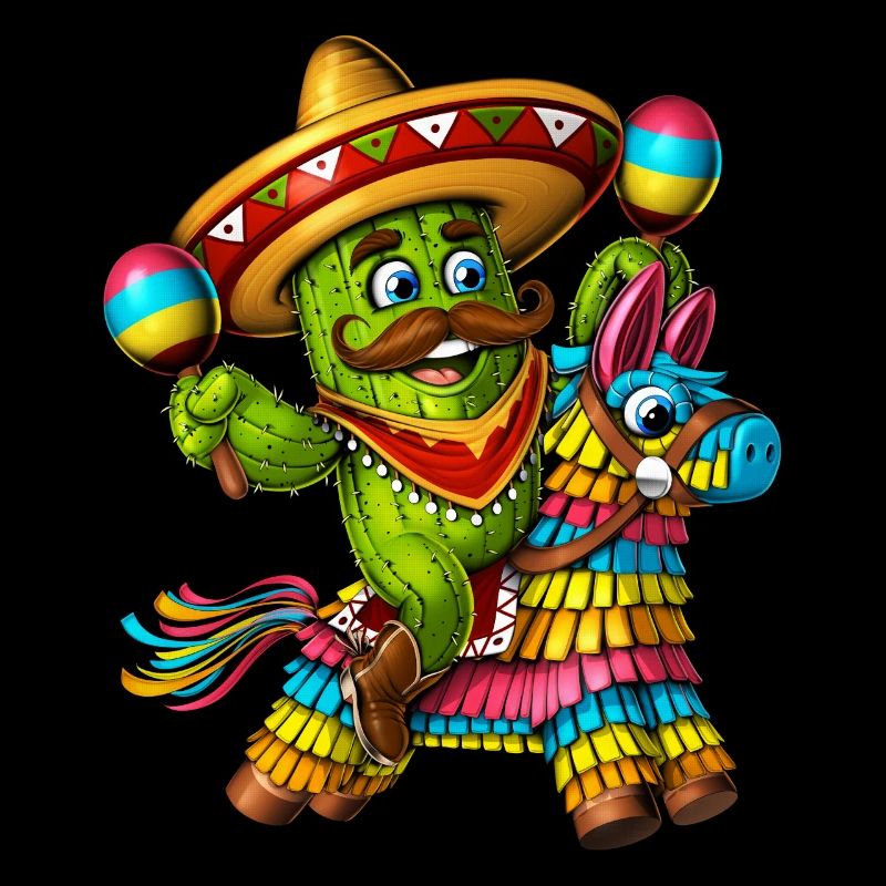 Cactus mexicain chevauchant Pinata