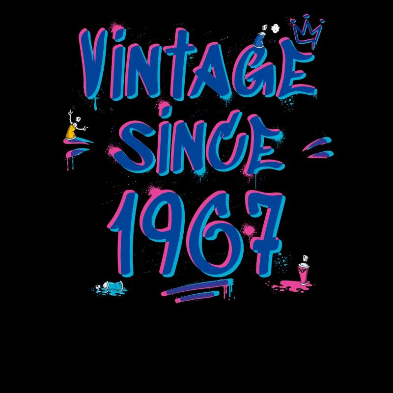 Vintage 1967 Graffiti Glitch - 58 ans de style