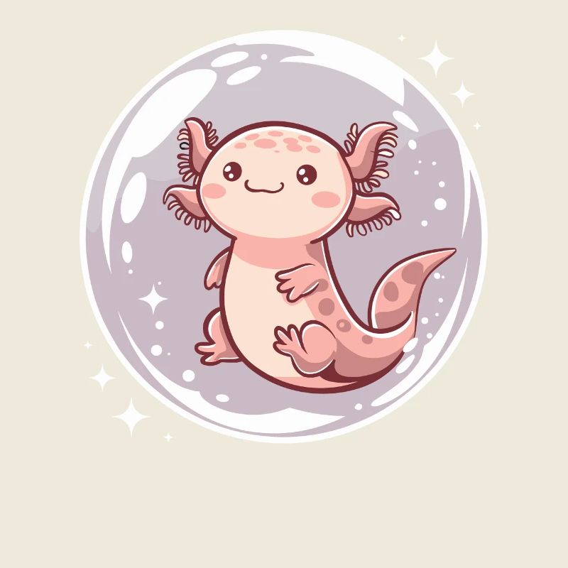 Escapades imaginatives avec Cute Axolotl dans le