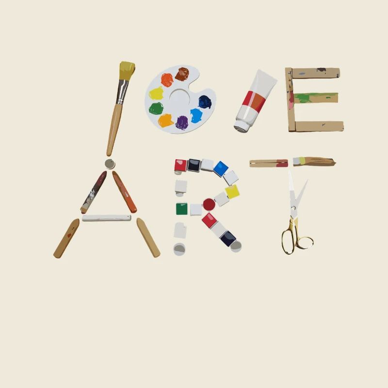 J’aime l’art Motif d’outil créatif