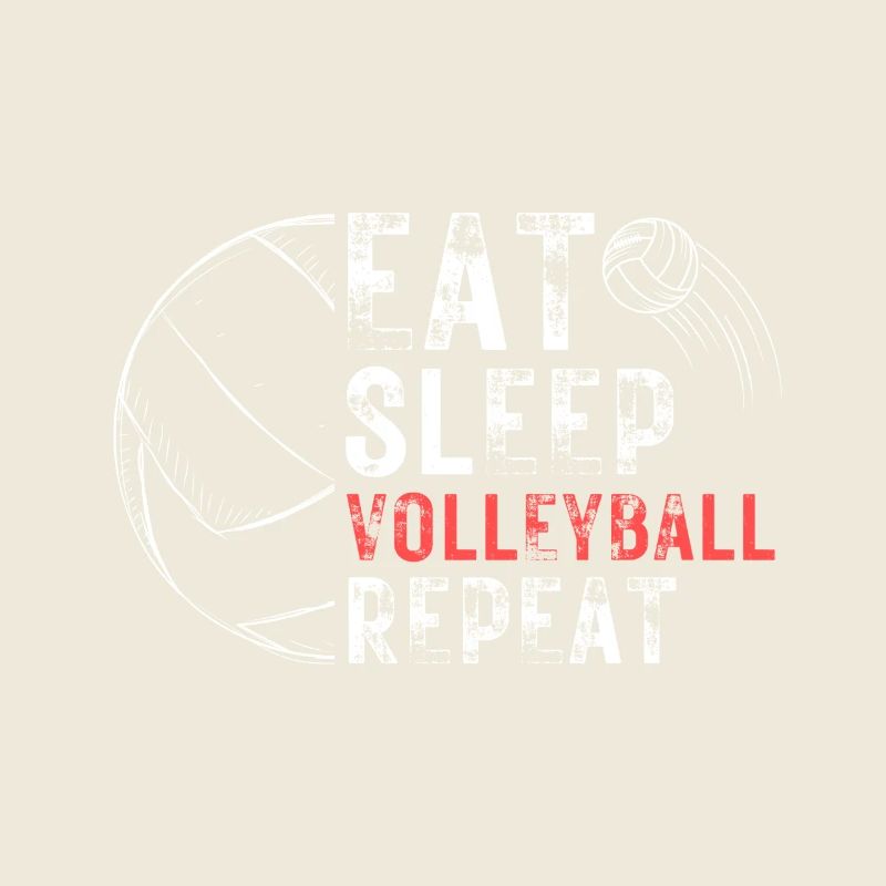 Eat Sleep Volleyball Repeat Spruch