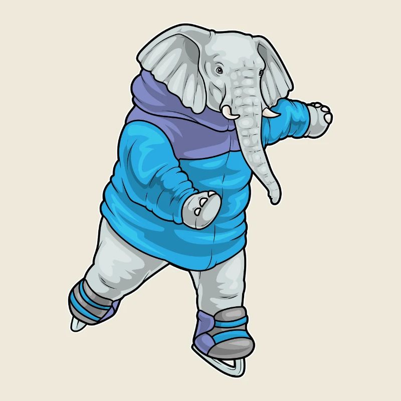 Patins à glace éléphant