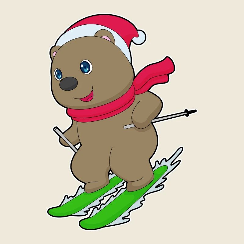 Ski de Noël Bear