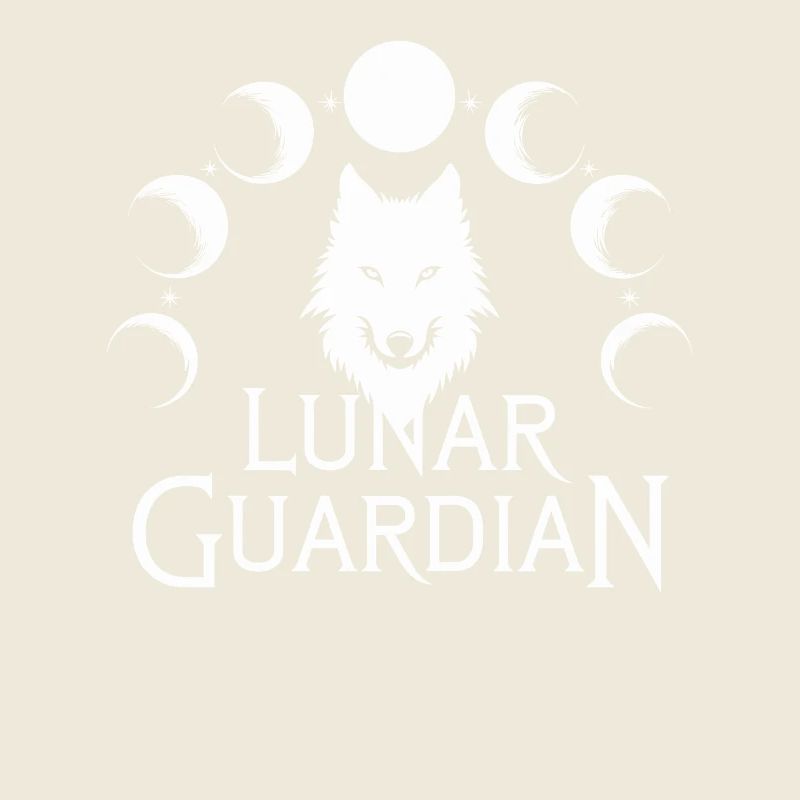 Loup gardien lunaire avec phases de lune