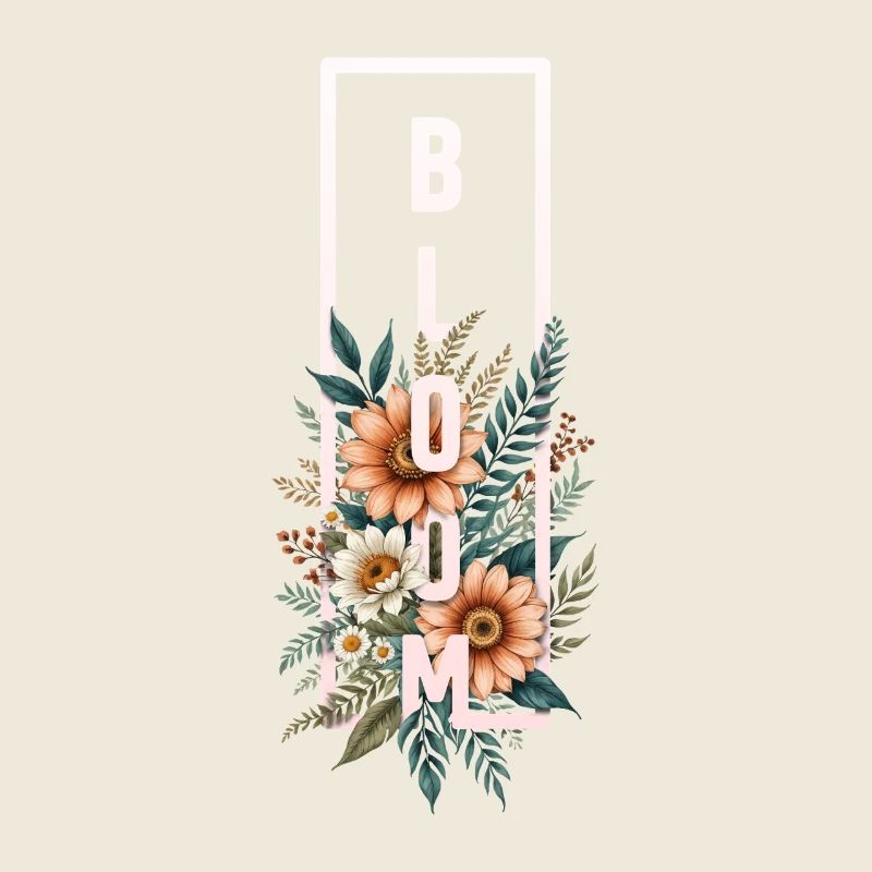 Bloom Botanischer Rahmen