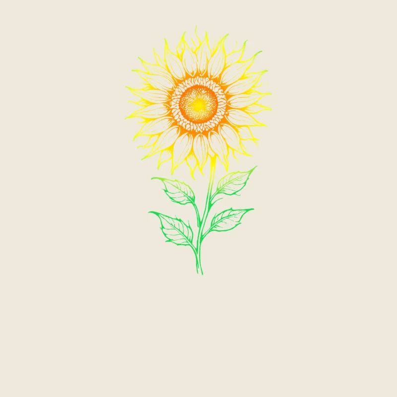 Stylized Sunflower Glow
