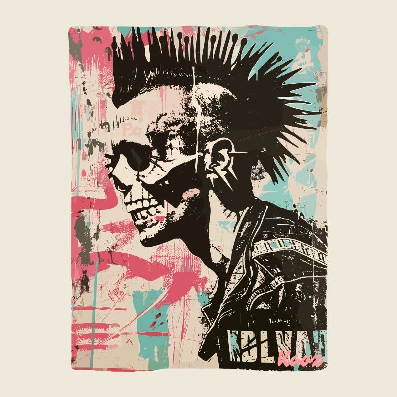 Punk Rock Skull Design