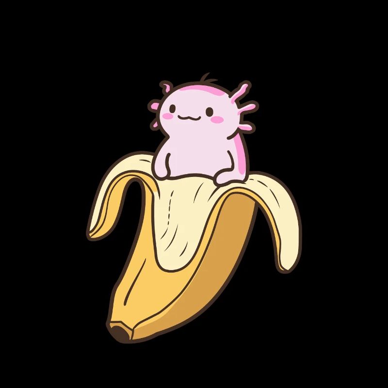Lustiger Axolotl In Banane