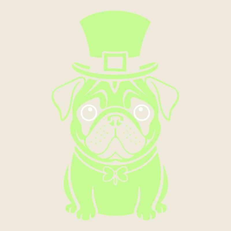 Conception de chapeau mignon carlin pour la Saint-Patrick