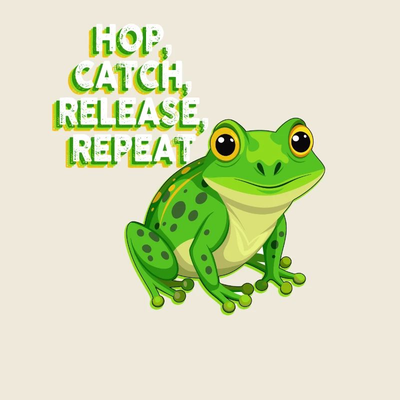 Hop Catch Release Repeat Frosch Humor