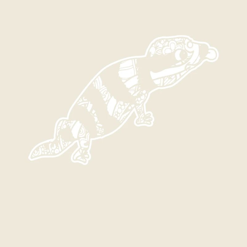 Blue Tongue Skink Floral Pattern