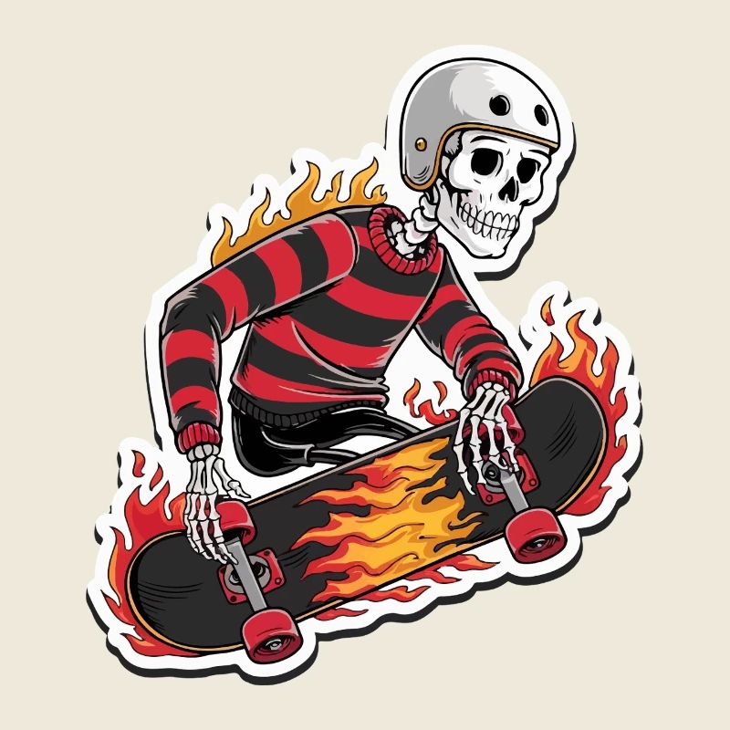 FLAMING SKATEBOARD