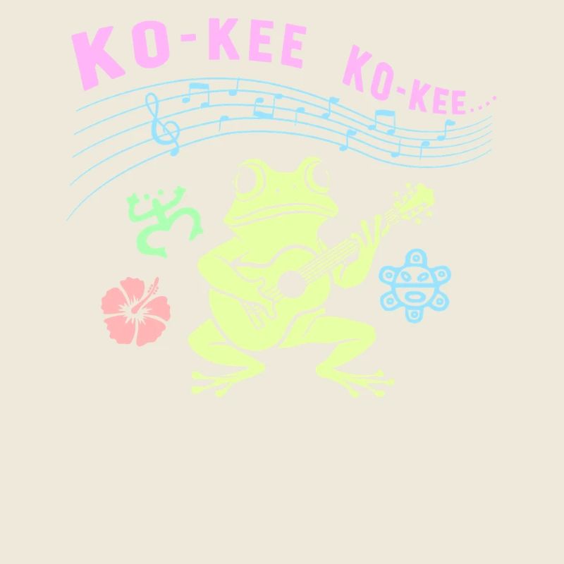 Ko-Kee Frog jouant une mélodie de guitare