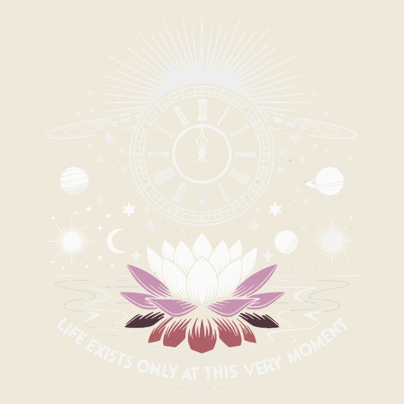 Now Is All | Alan Watts Lotus Cosmos Art