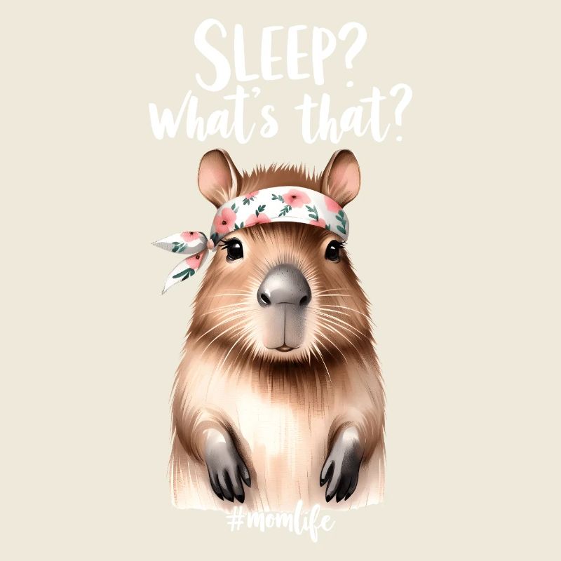 Dormir? Qu’est-ce que c est? Capybara Maman Maman Cadeau