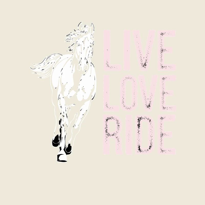 Live Love Ride Cheval Motif Cavalier