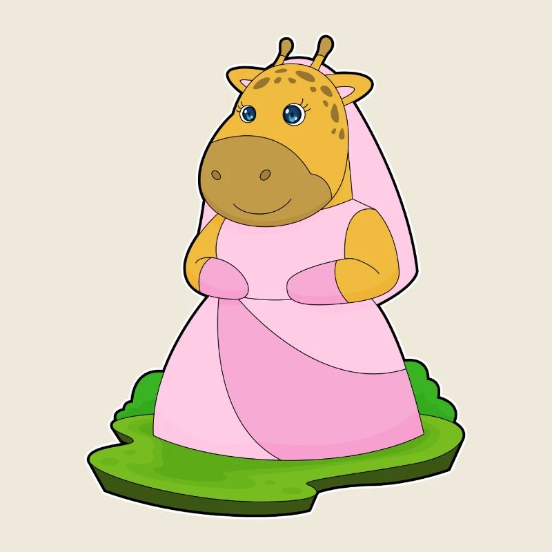 Mariage Voile de mariée Girafe