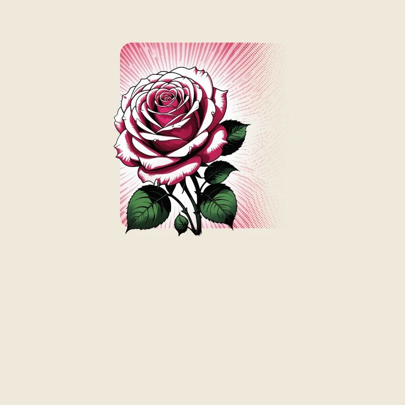 Fleur de rose rayonnante