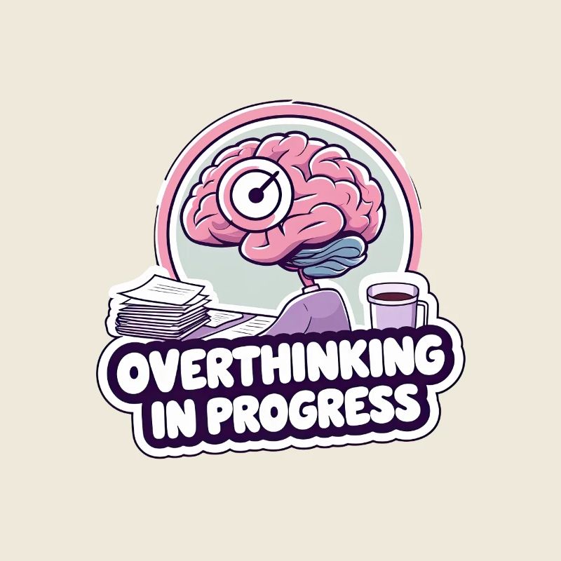 Overthinking in Progress – Lustiges Gehirn