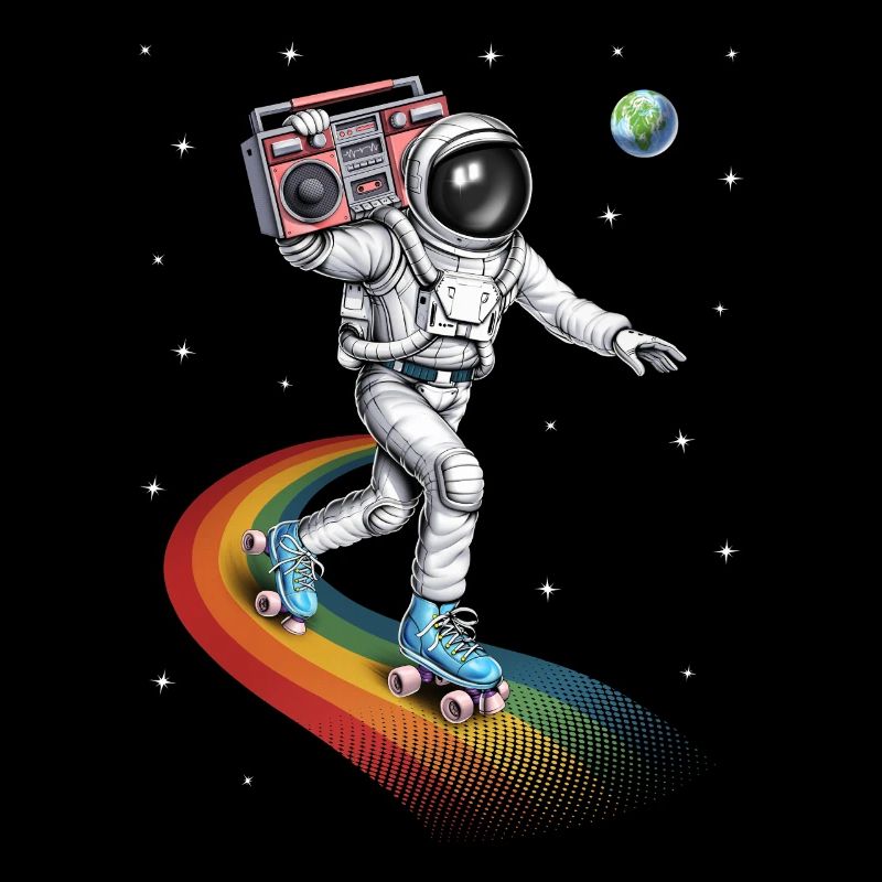 Astronaut Roller Skating