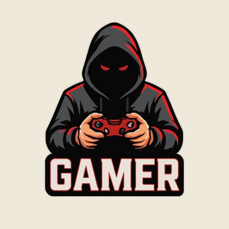 Dark Gamer – Zocker mit Kapuze Controller Design