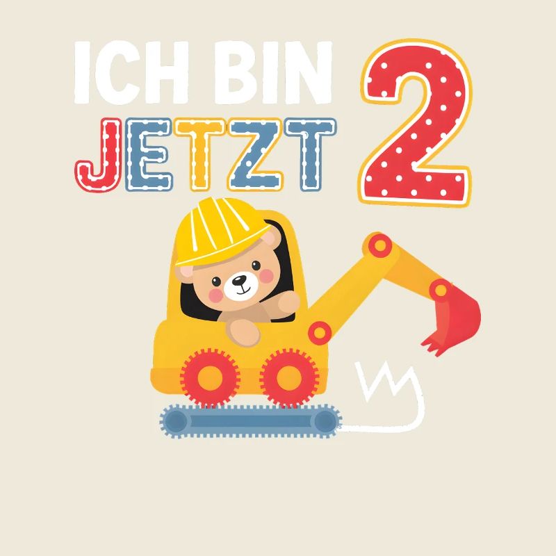 Ich bin jetzt 2 Bagger Bär 2. Geburtstag