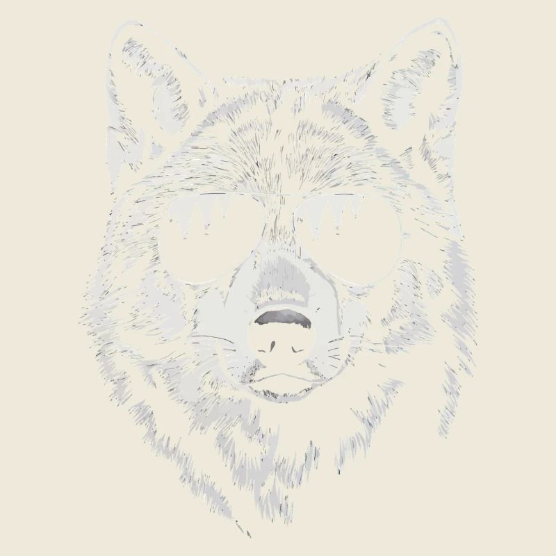 Wolf Illustration Sonnenbrille Coole Tierkunst