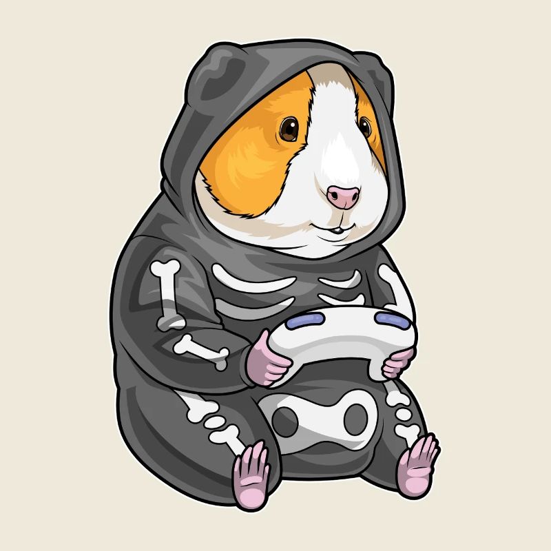 Guinea Pig Halloween Gamer