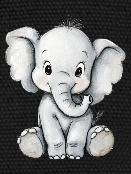 petit éléphant mignon