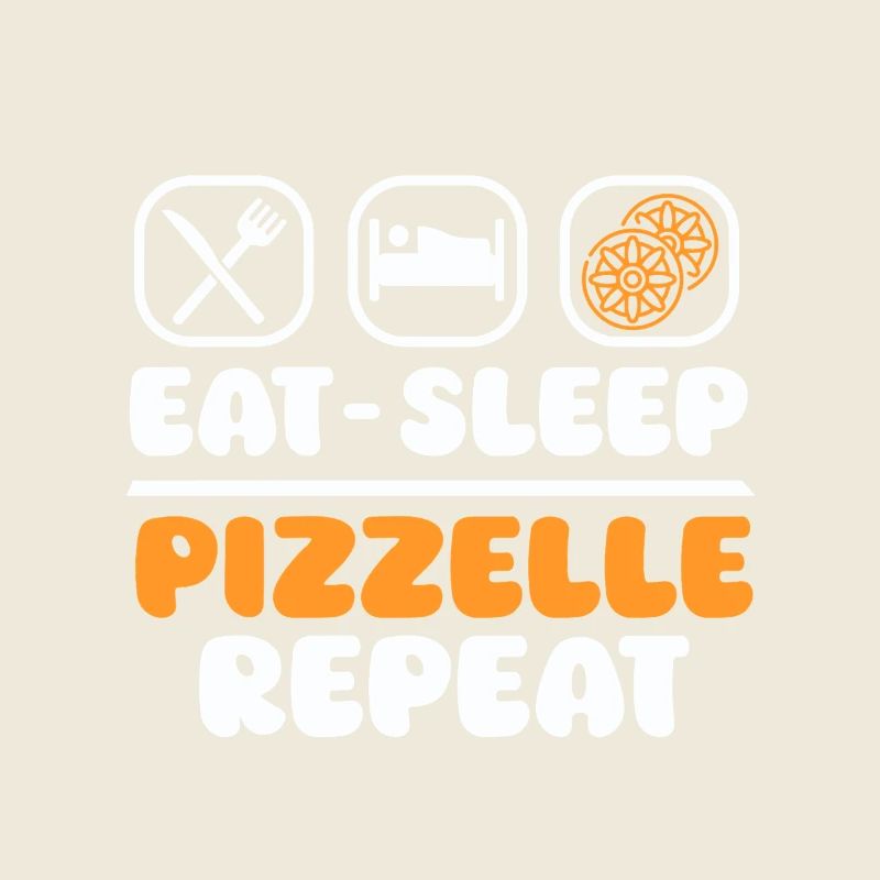 Pizzelle Waffle Biscuit Manger Dormir Pizzelle Répéter