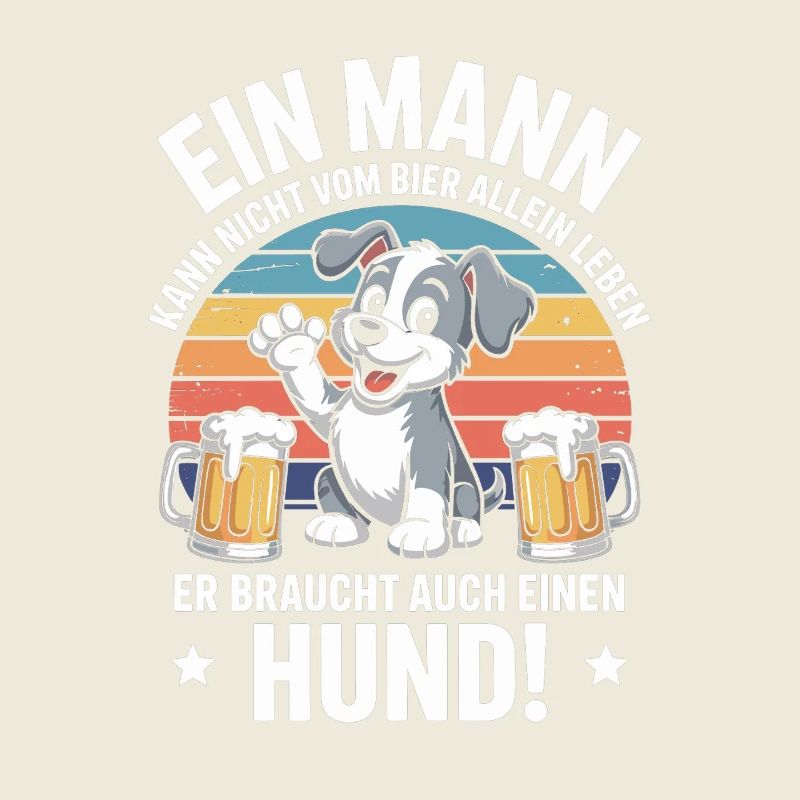 Mann Hund Bier