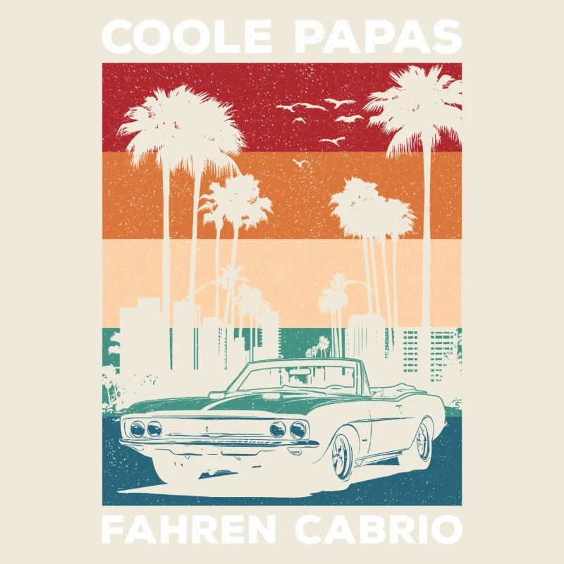 Cool Dads Conduisant Cabriolet Rétro Dad Gift