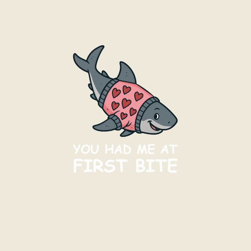 Hai mit Herzpullover – You had me at first bite