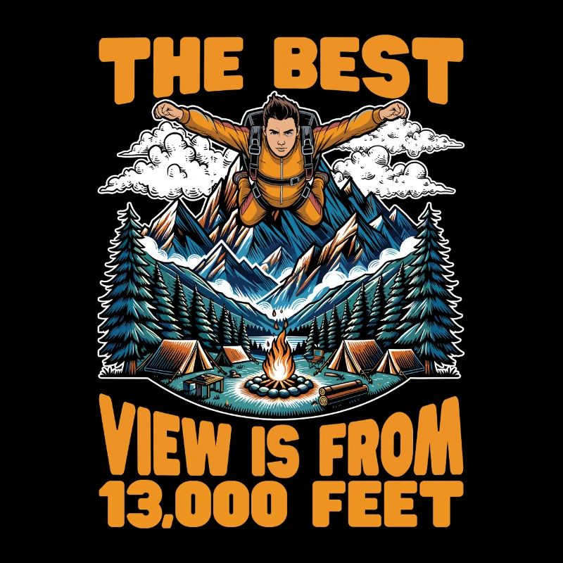 Skydiving The Best View Is From 13,000 Parachuting