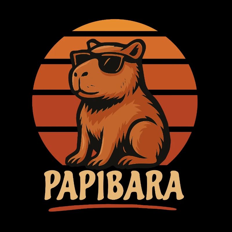 Capybara Father’s Day Retro