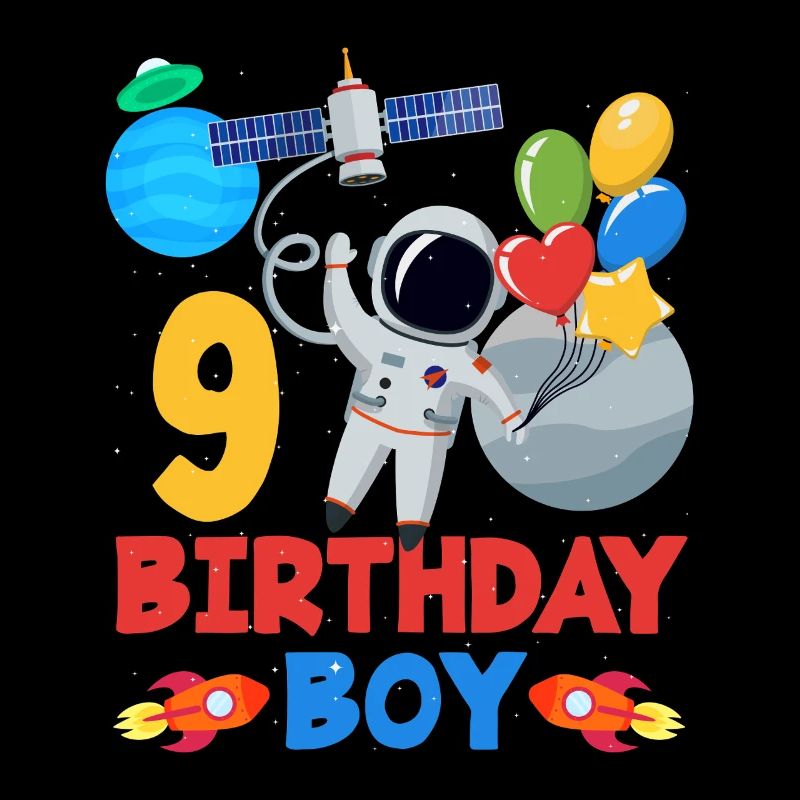 9 anniversaire garçon astronaute ballon espace