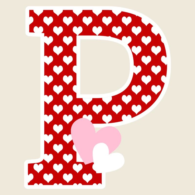 Buchstabe p Herz
