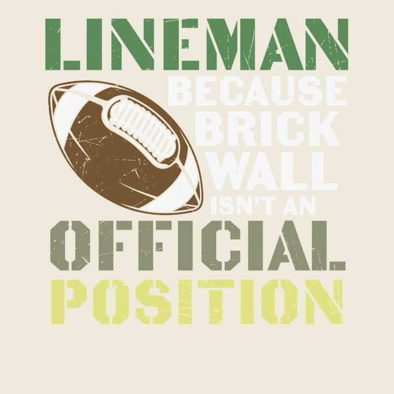 Lineman Football Wall Joke Design