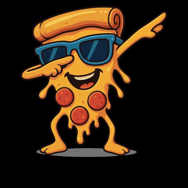 Dessin animé Pizza Slice Dabbing Lunettes de soleil Fun