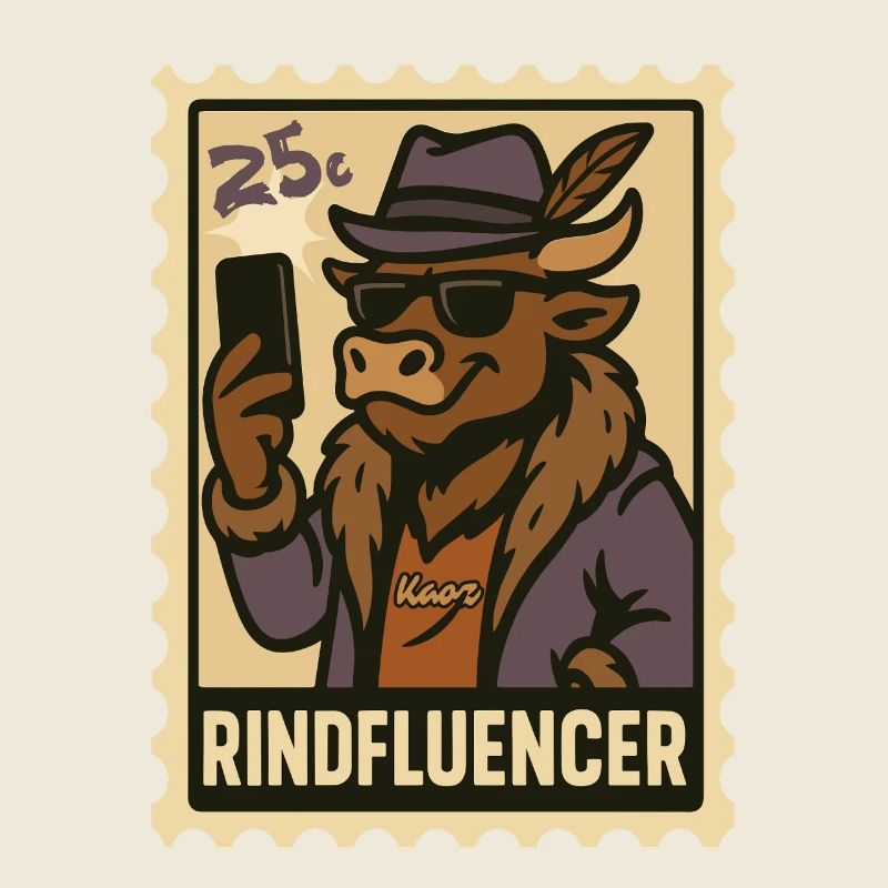 Influenceur de bœuf fluencer élégant avec selfie