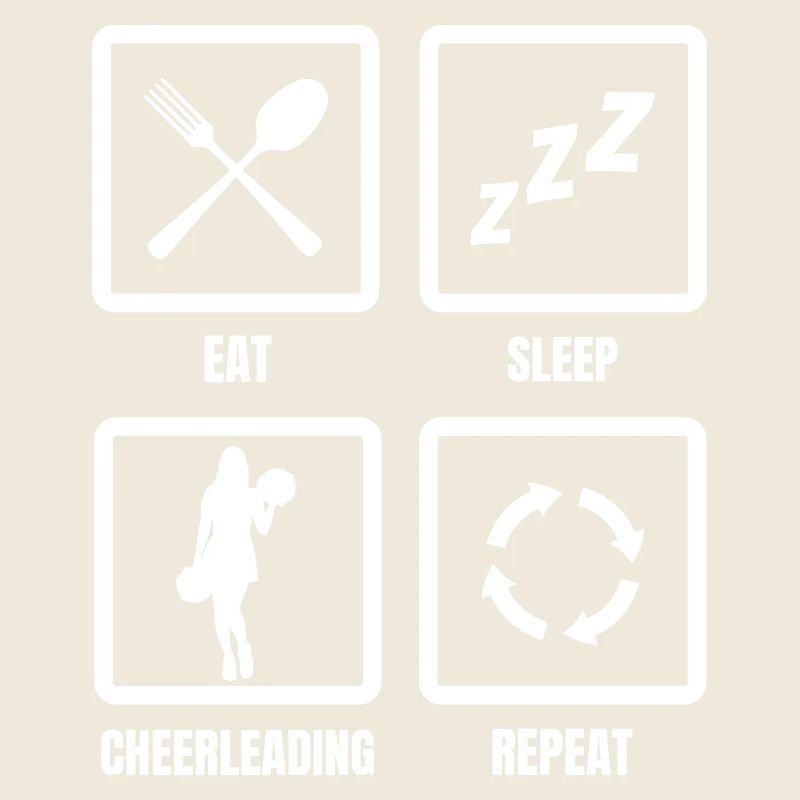 Manger dormir Cheerleading Répéter