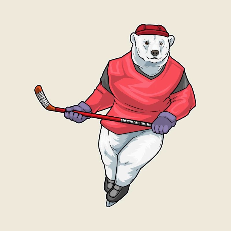 Polar Bear Bâtons de hockey sur glace