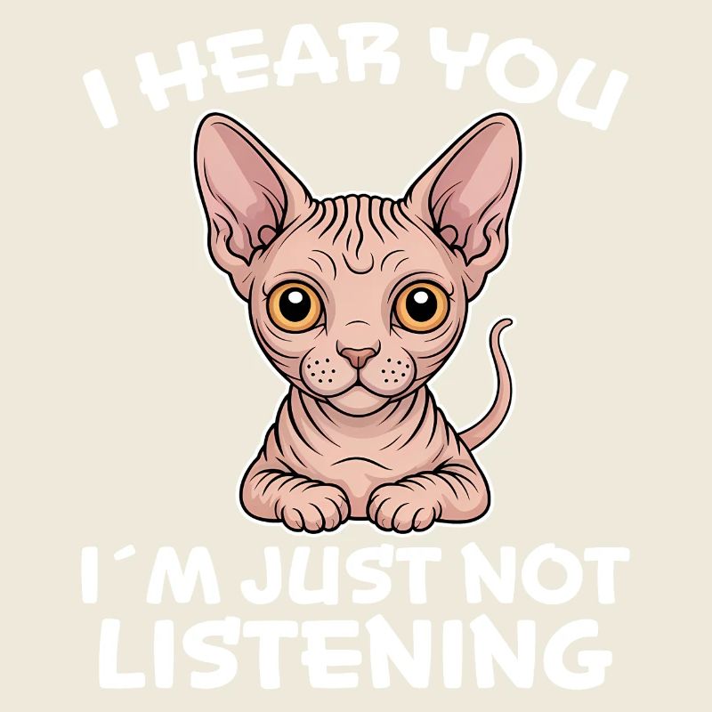 Chat Sphynx Disant Drôle Chat Sphynx Cadeau