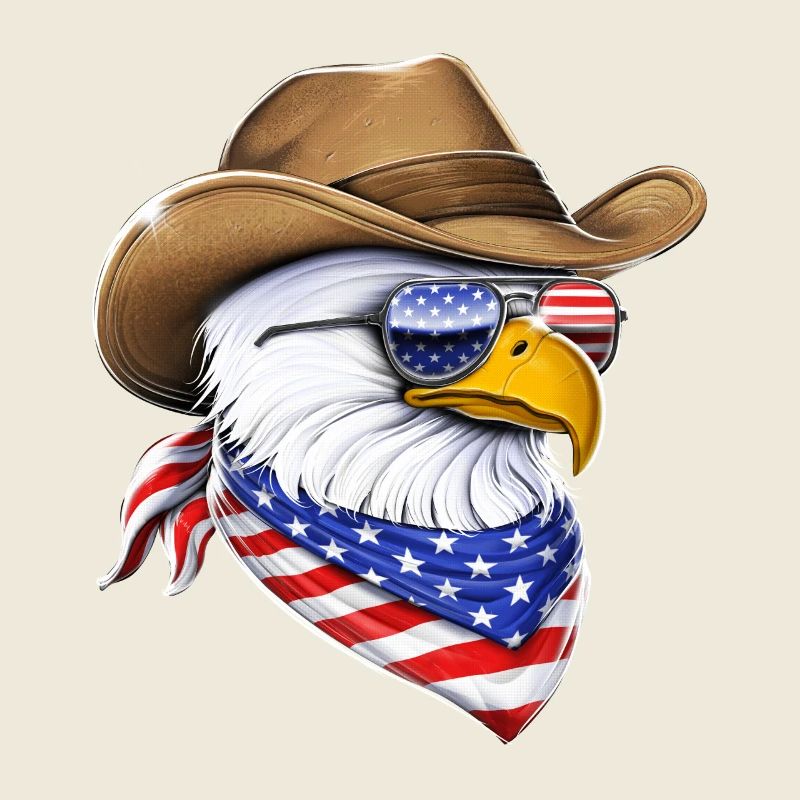 American Bald Eagle Cowboy