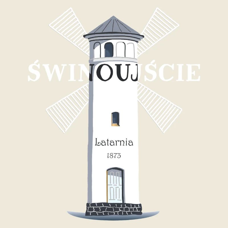 Świnoujście, Phare de dessin d’Usedom, Pologne