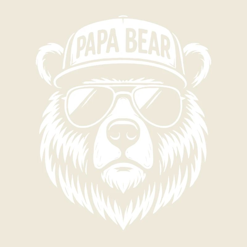 Papa Bear - Cooler Bärenpapa mit Cap, Sonnenbrille