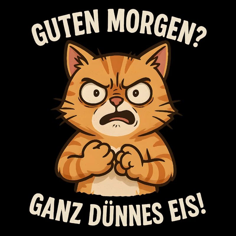ganz dünnes Eis Katze